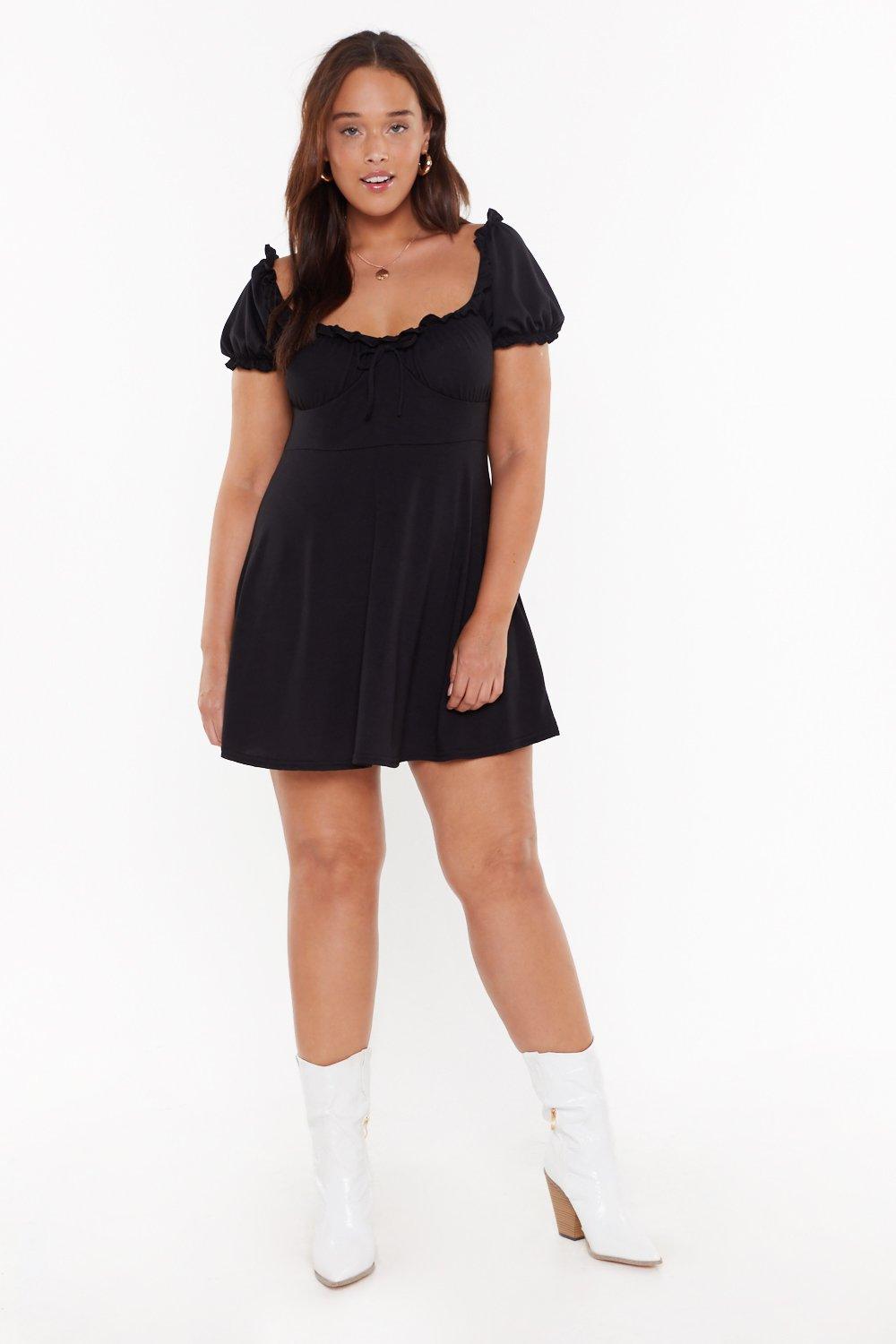 ruched skater dress