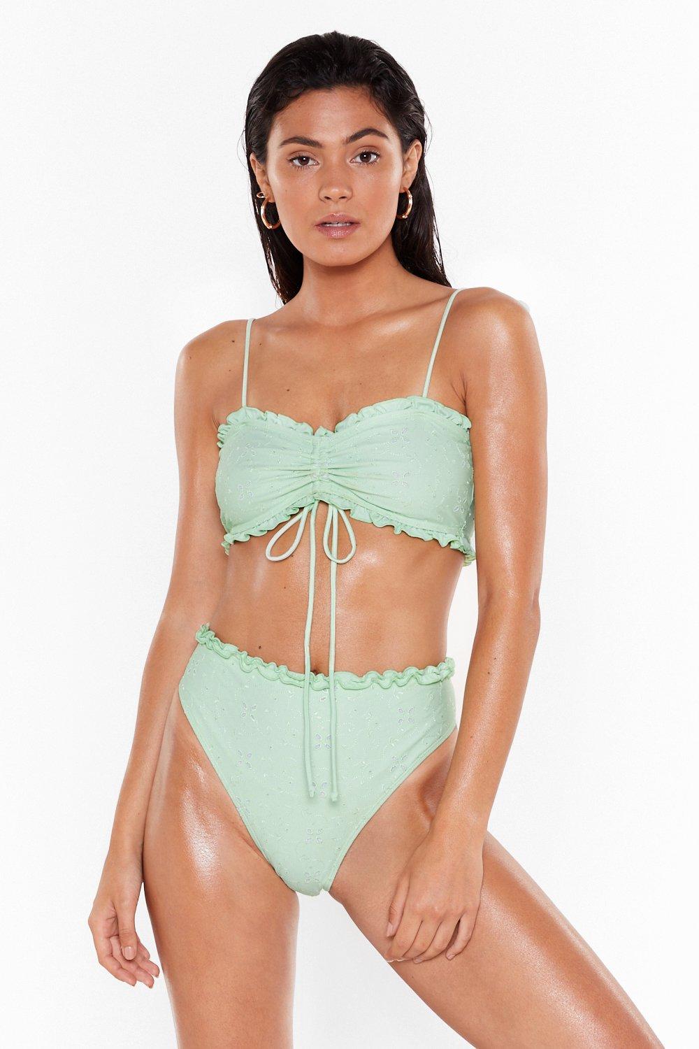 ruffled high waisted bikini