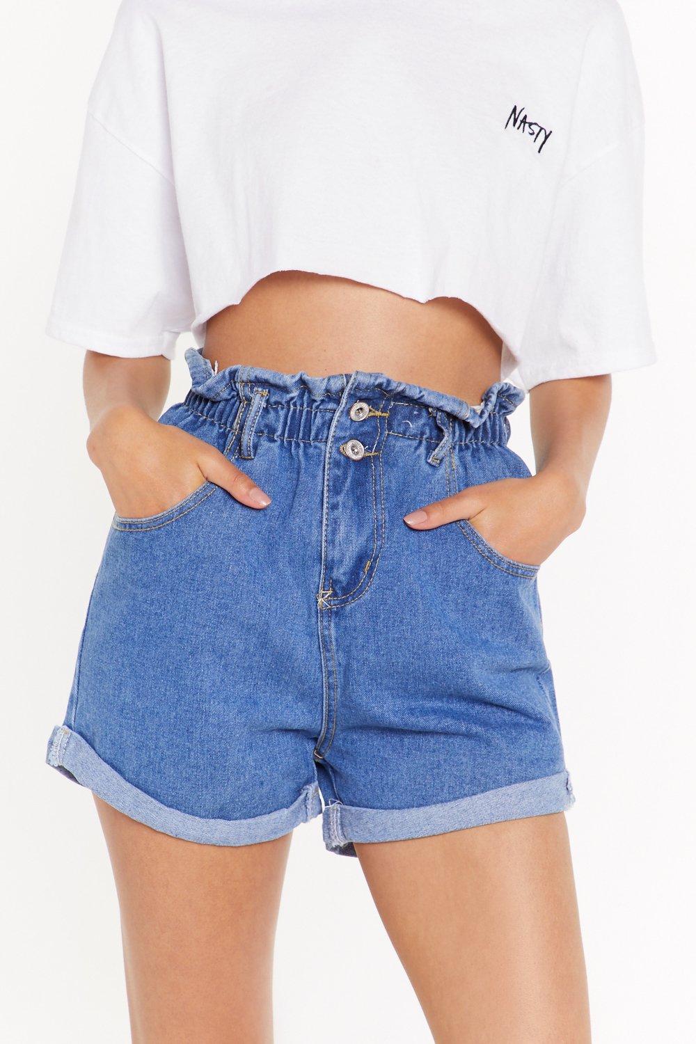 short jean taille haute