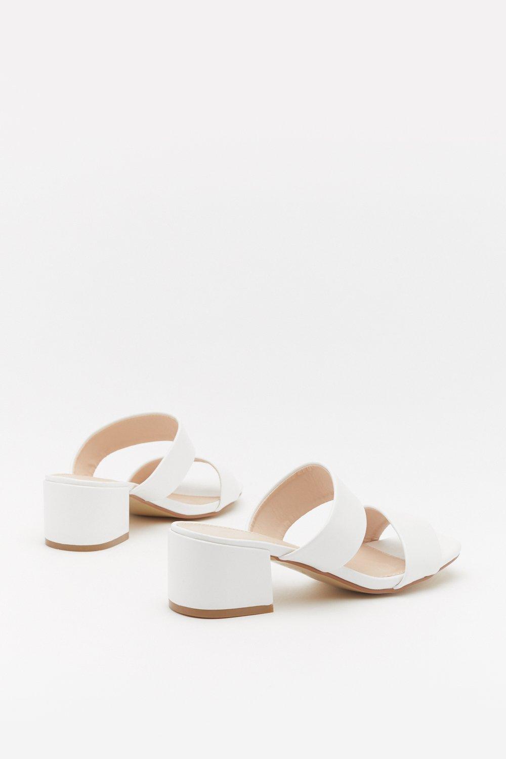 PU Low Block Heel Sandals | Nasty Gal