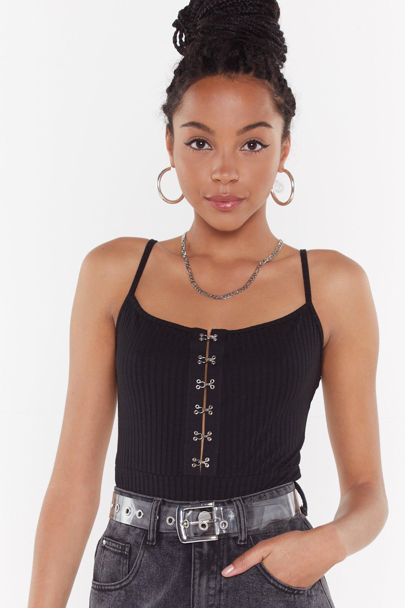 hook and eye bodysuit