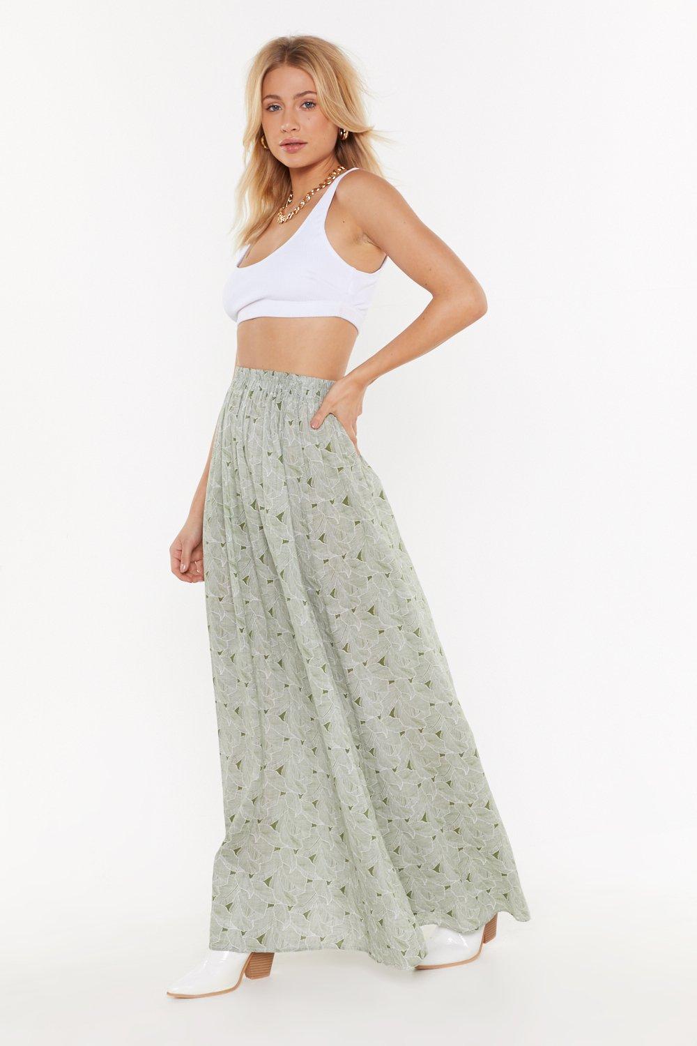 high waisted maxi skirt