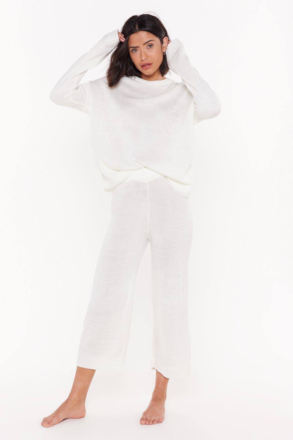 ribbed sweater pants