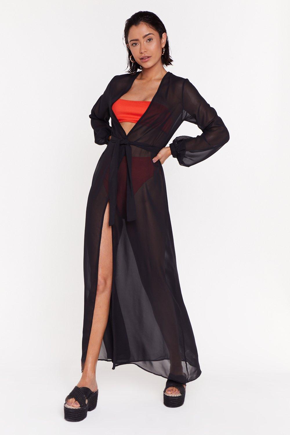 black maxi beach cover up