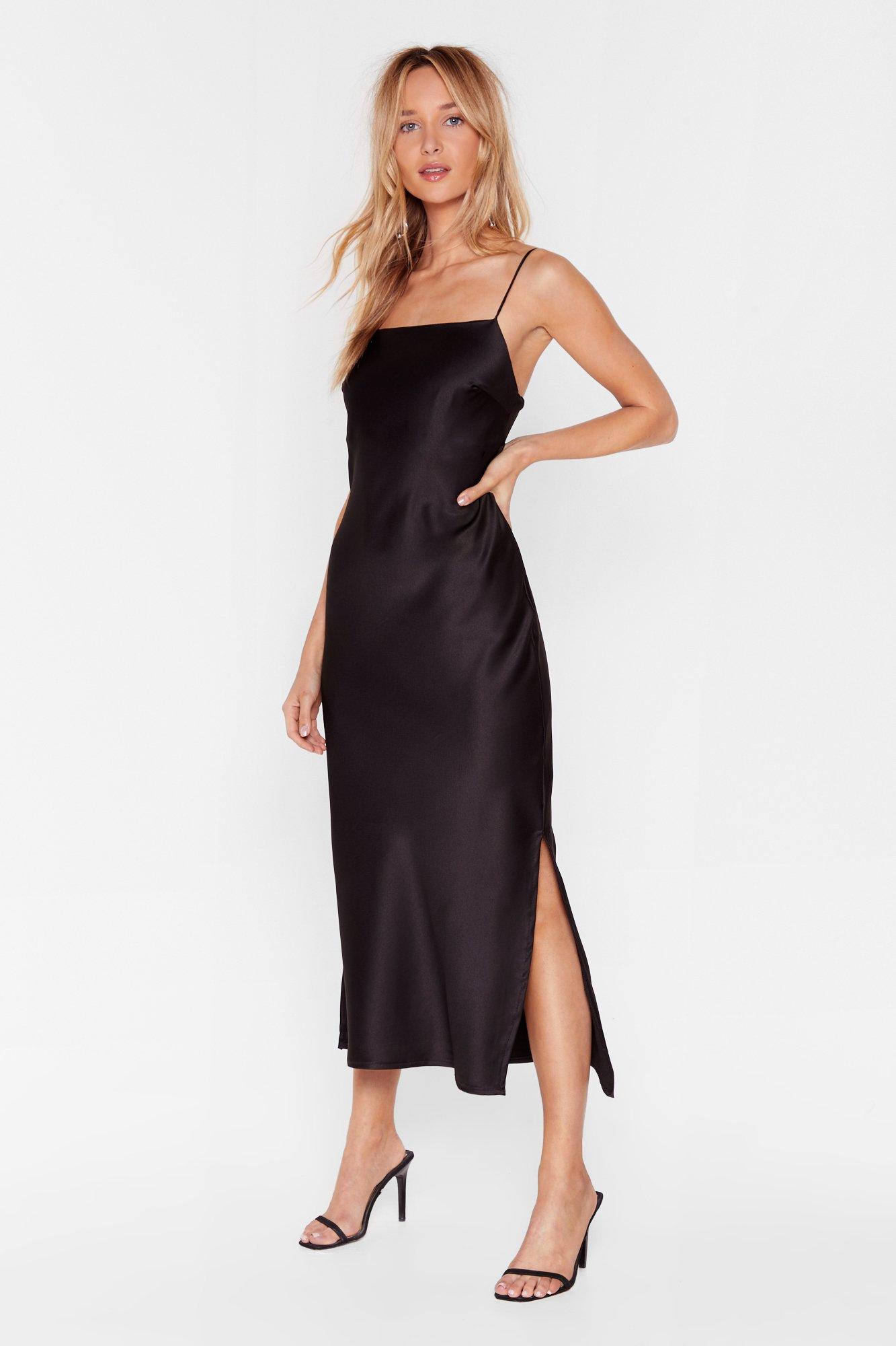 slip slit dress