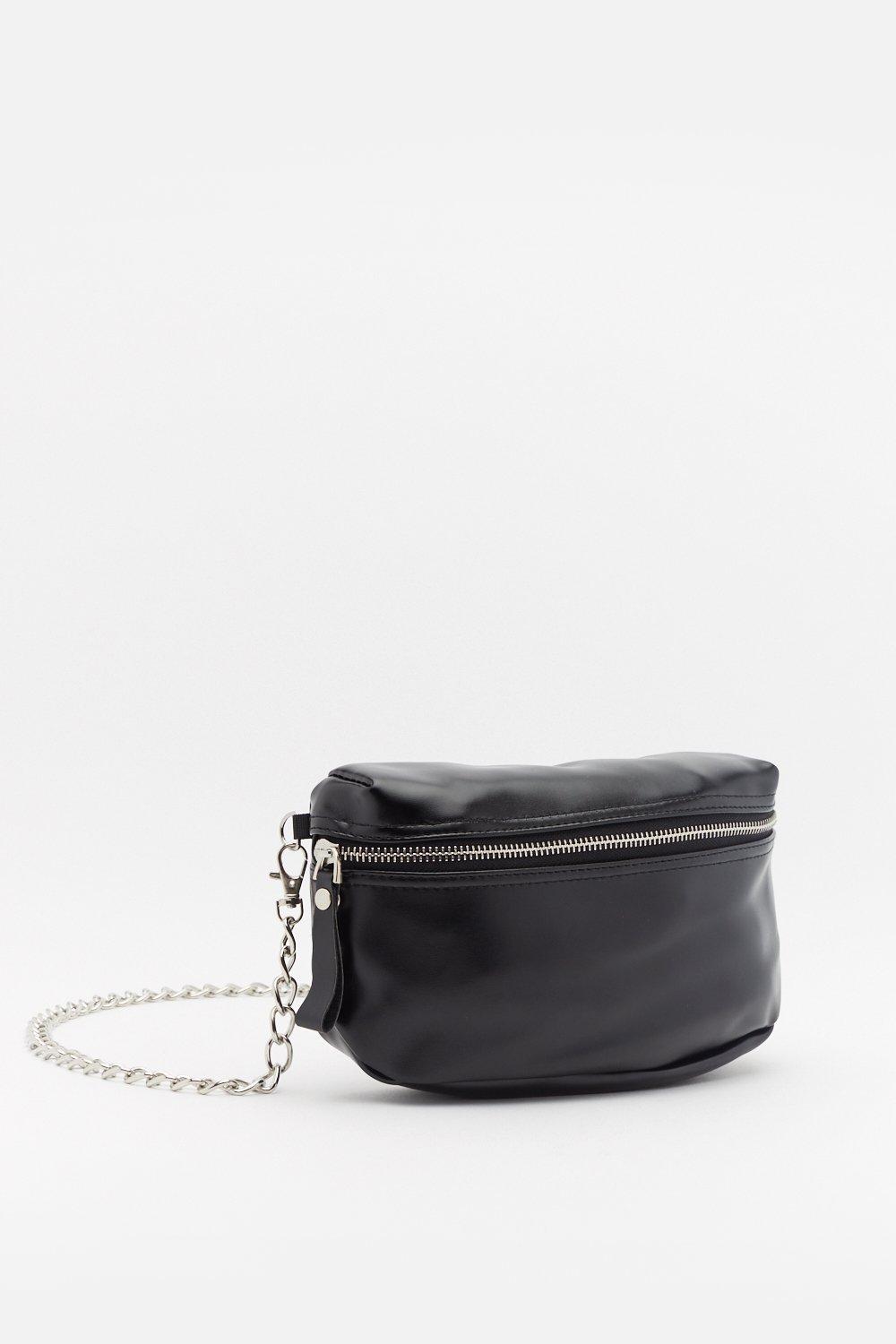 black crossbody purse with chain strap