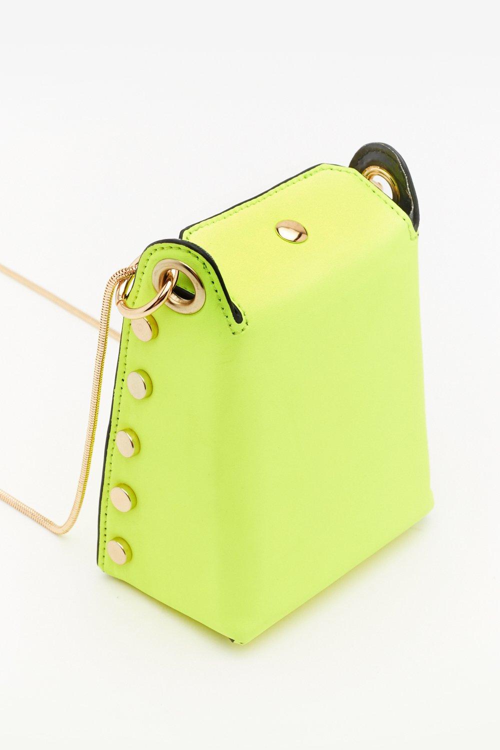 neon lime handbag
