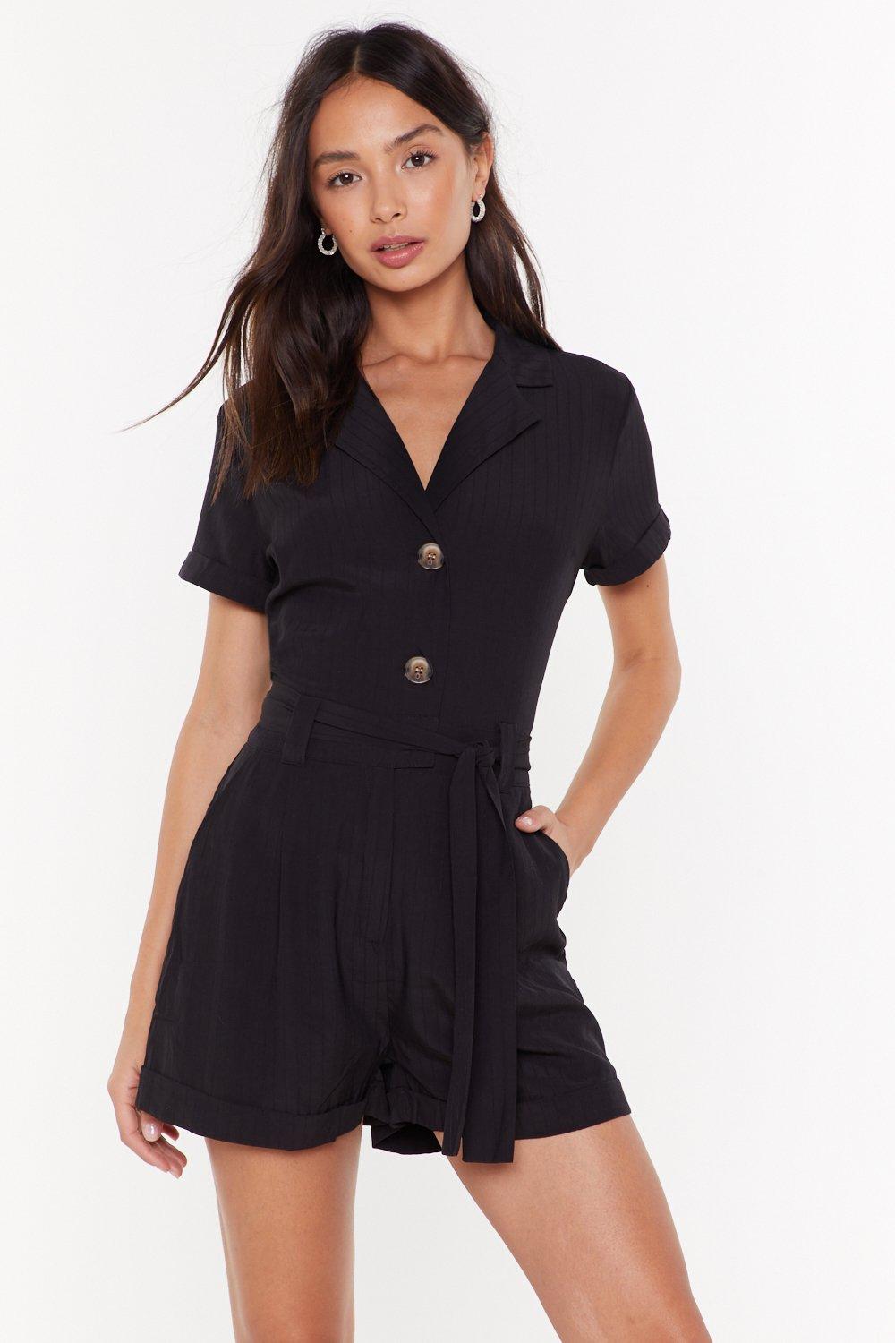 belted utility playsuit