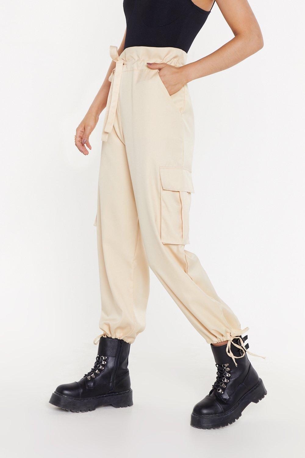 paper bag cargo trousers