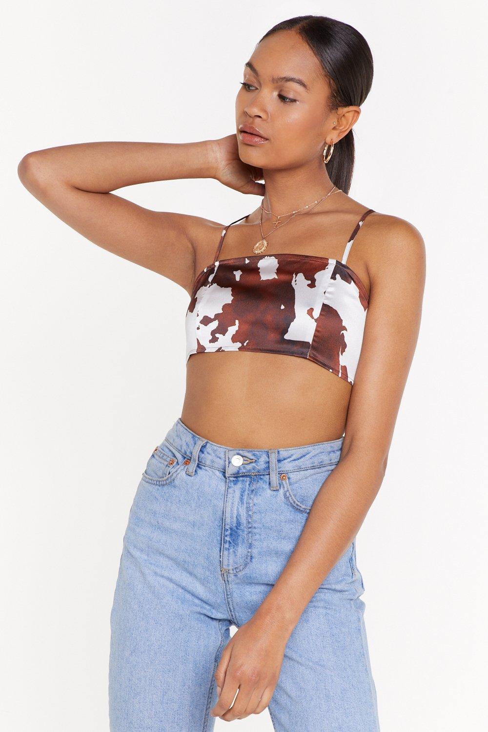cow print bralette