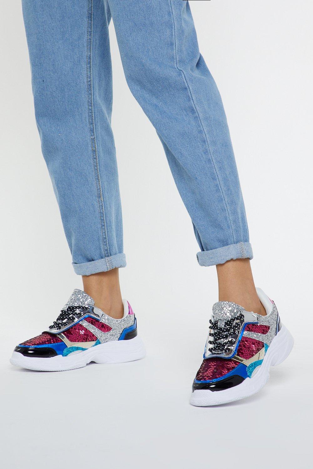 sequins and sneakers