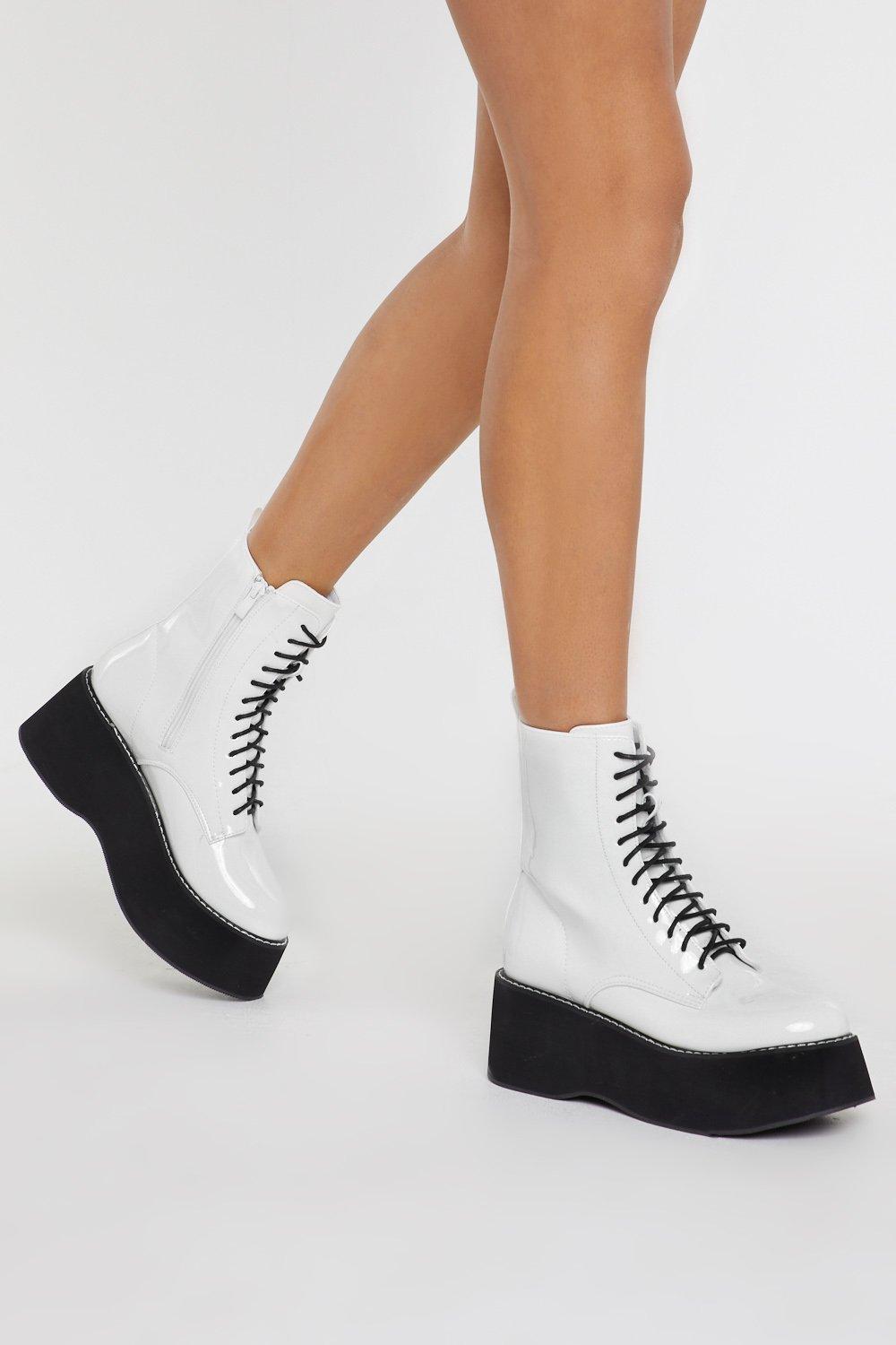 platform lace up boots