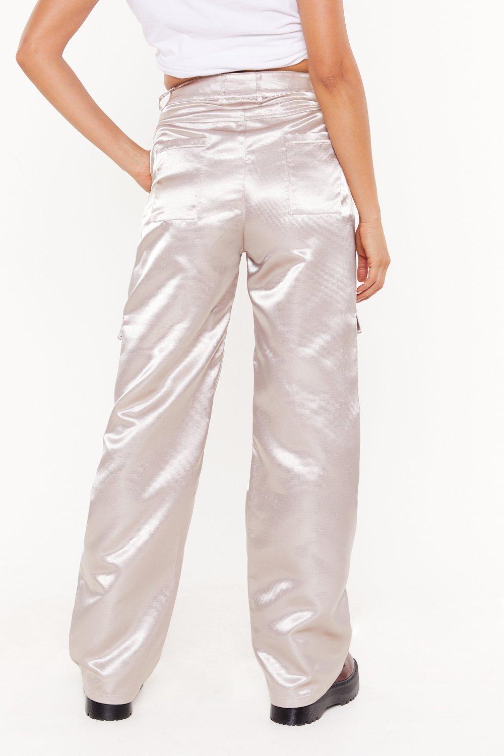 womens silk cargo pants