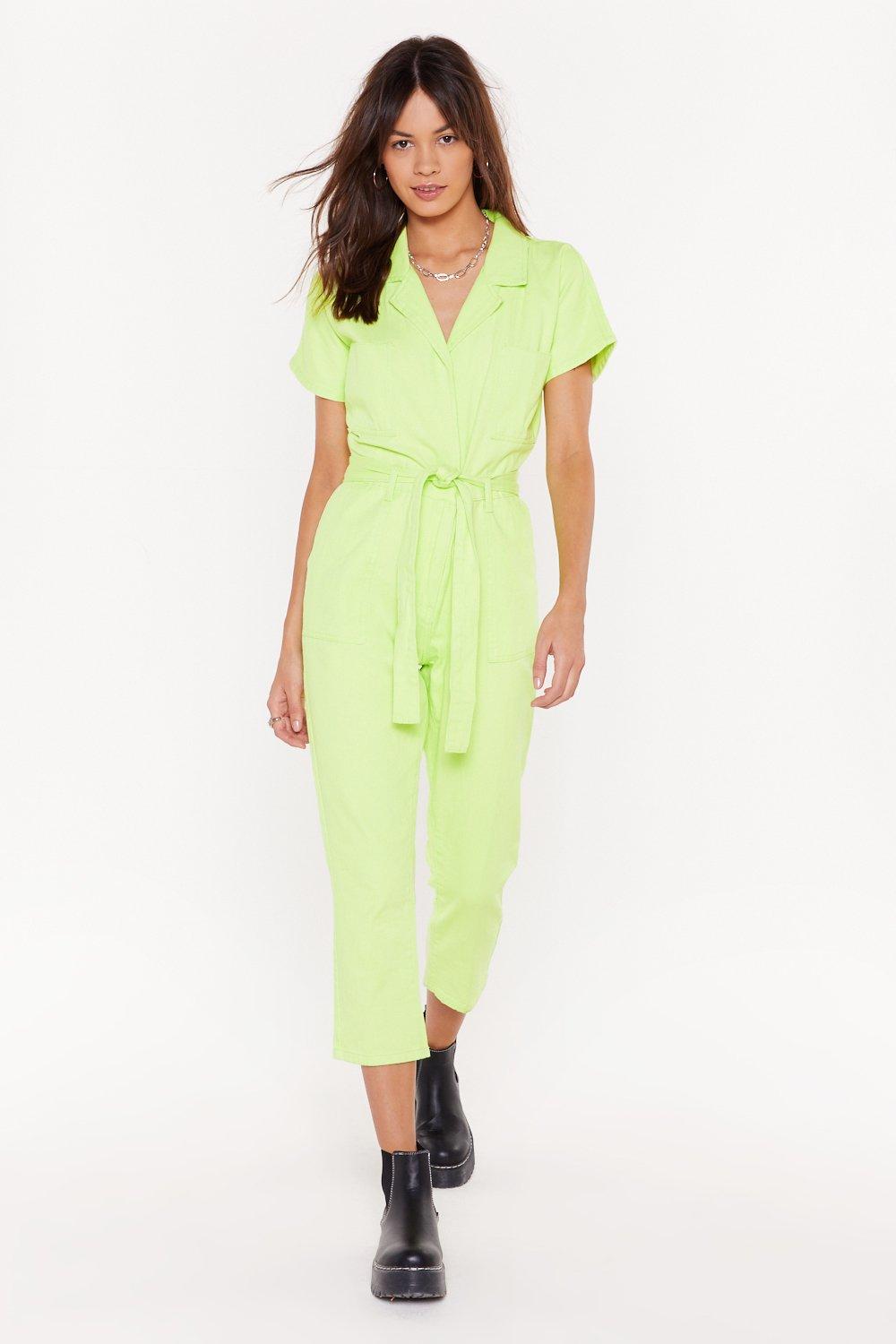 short sleeve boiler suit womens