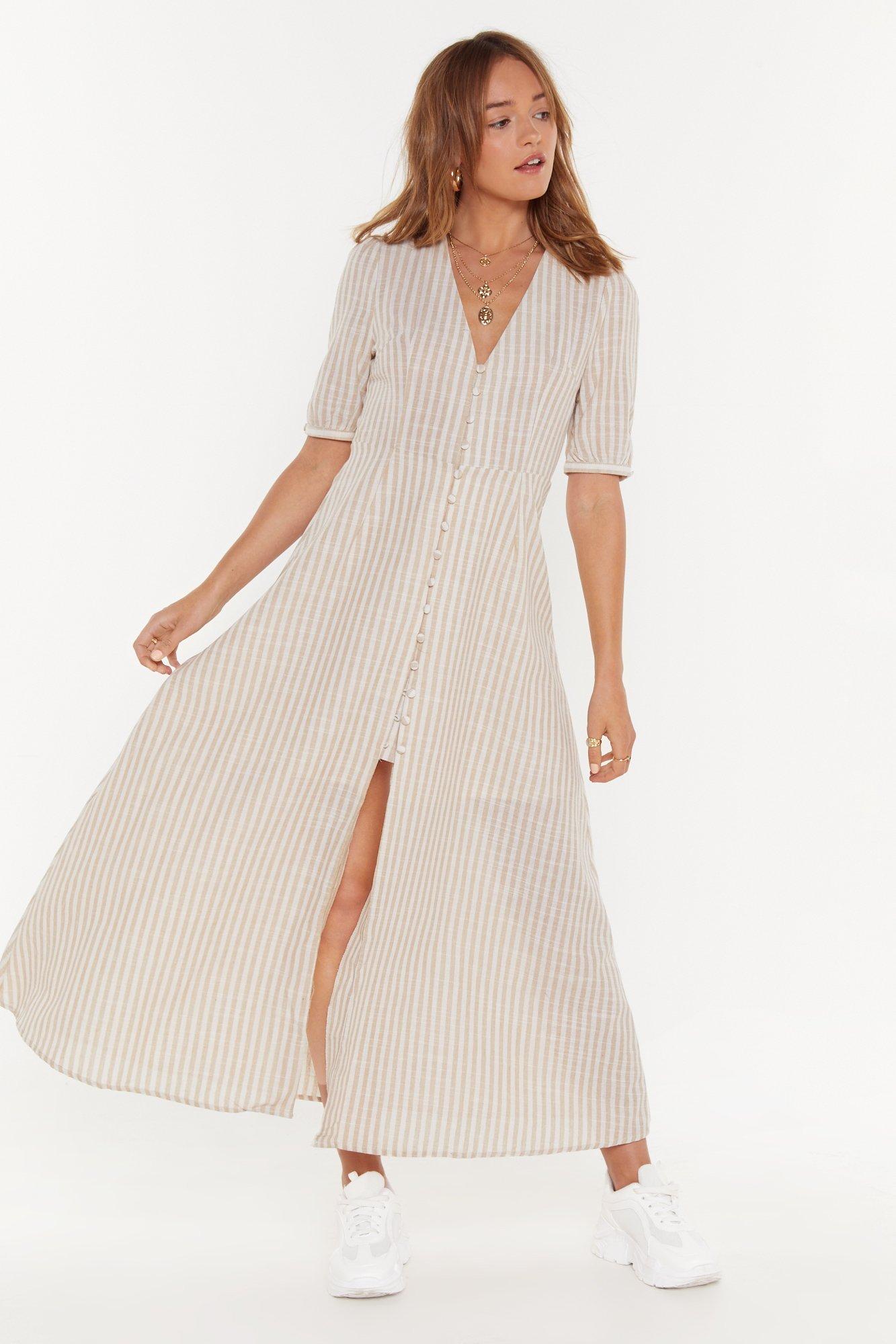 a line button down dress