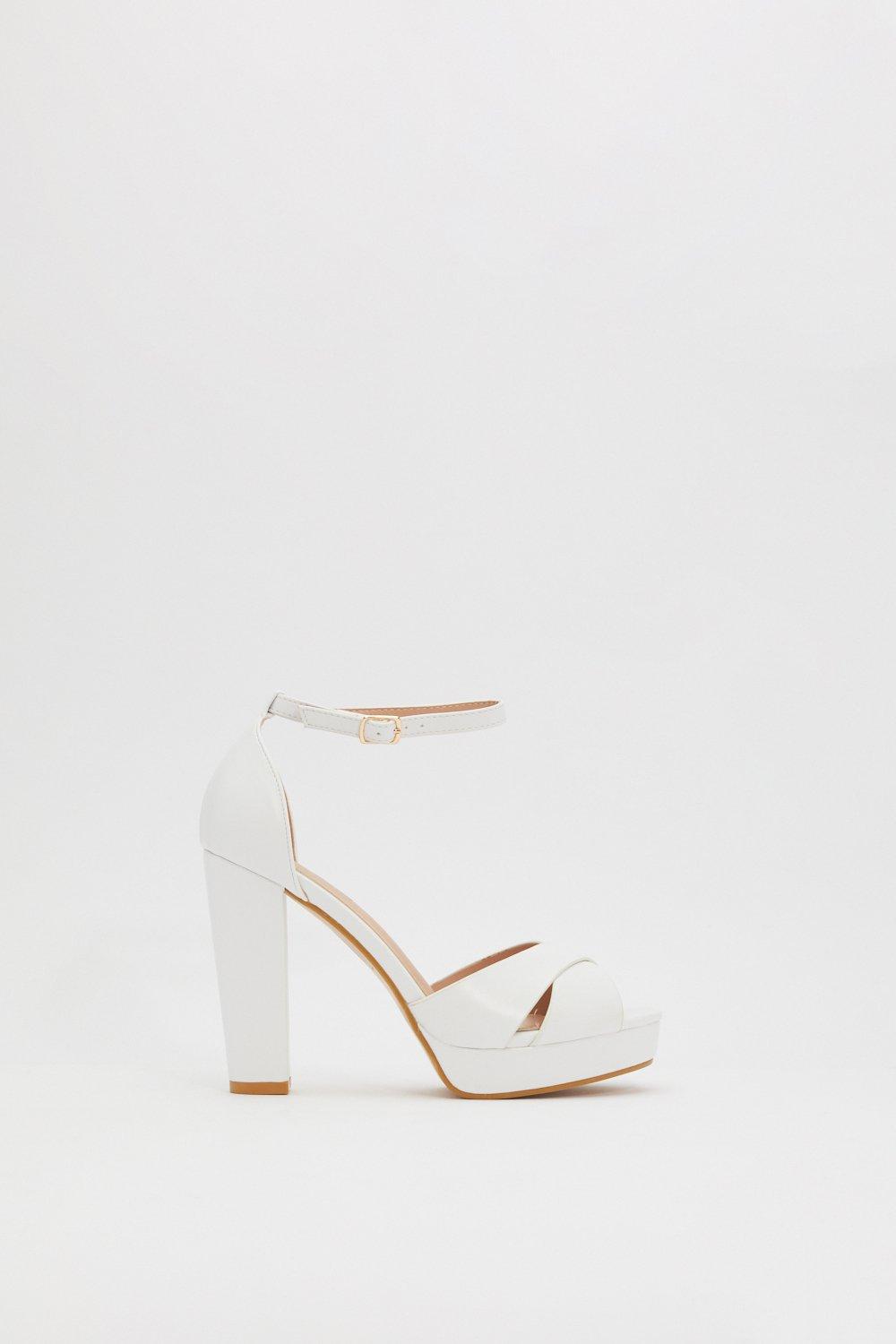 ivory platform heels