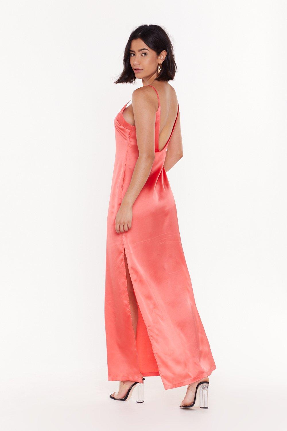 low back slip dress