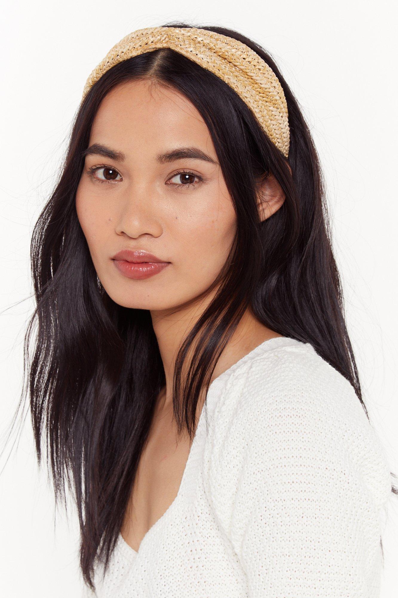 Straw A Crowd Woven Knot Headband Nasty Gal