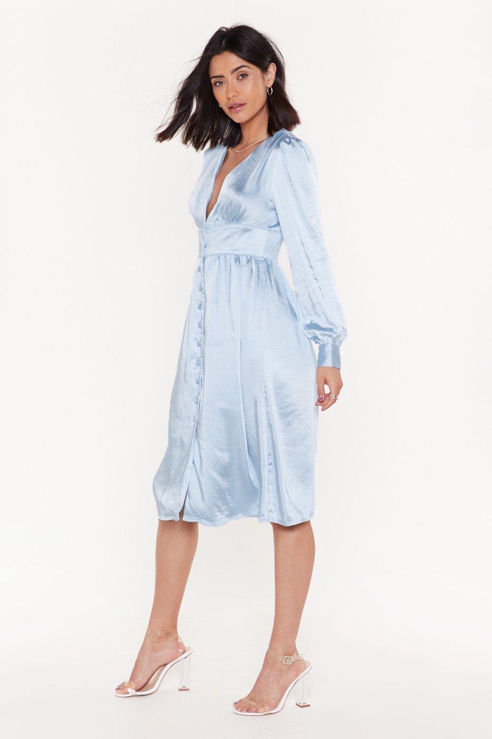 plus size satin midi dress
