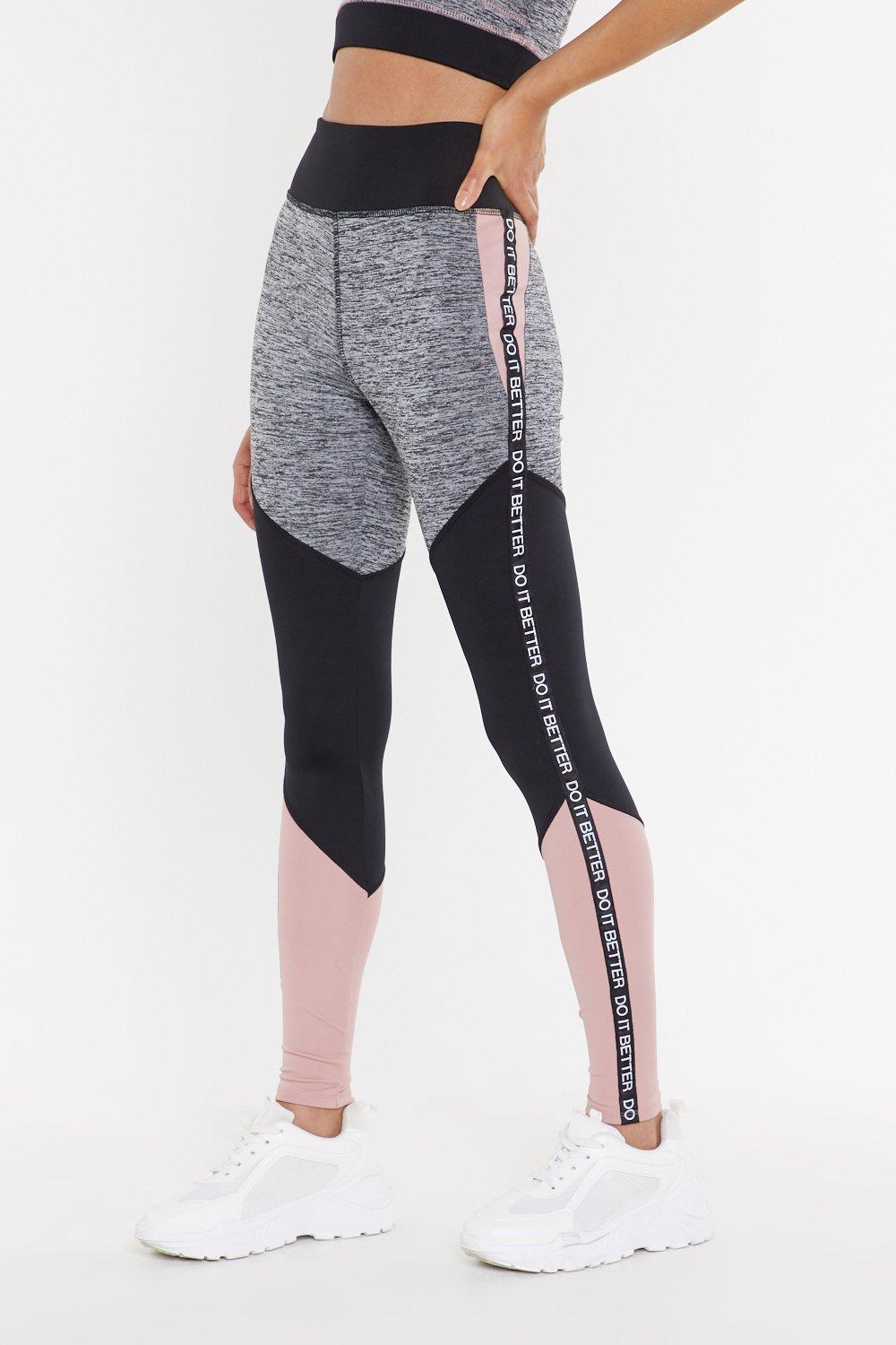 pink and grey leggings