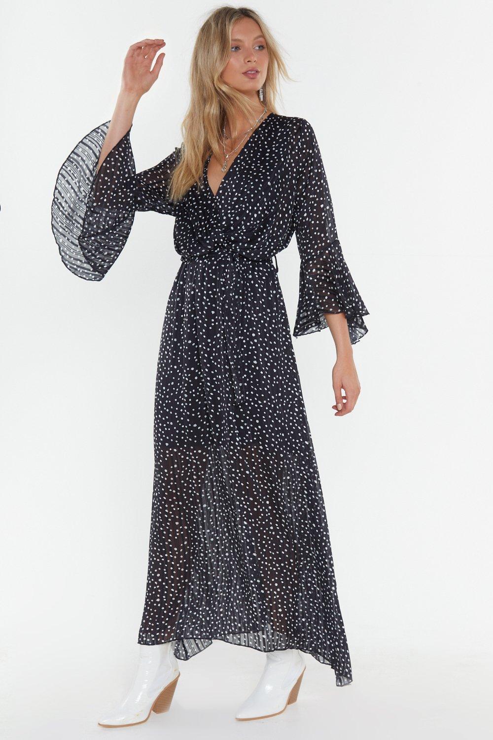 spotty long dress