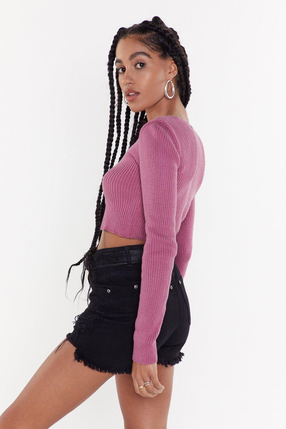 nasty gal tie front cardigan