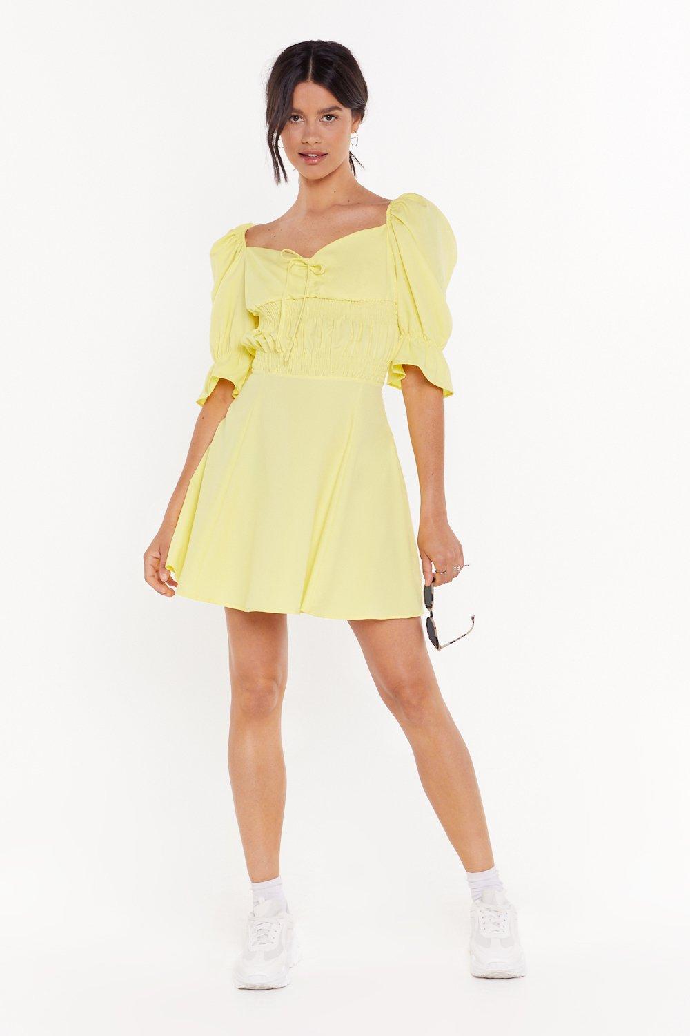 nasty gal yellow dress