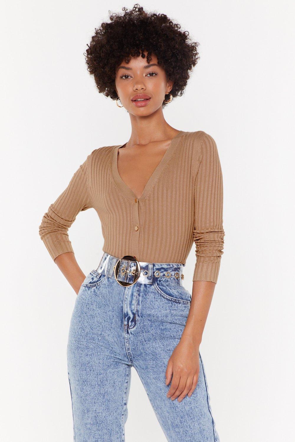 ribbed cardigan