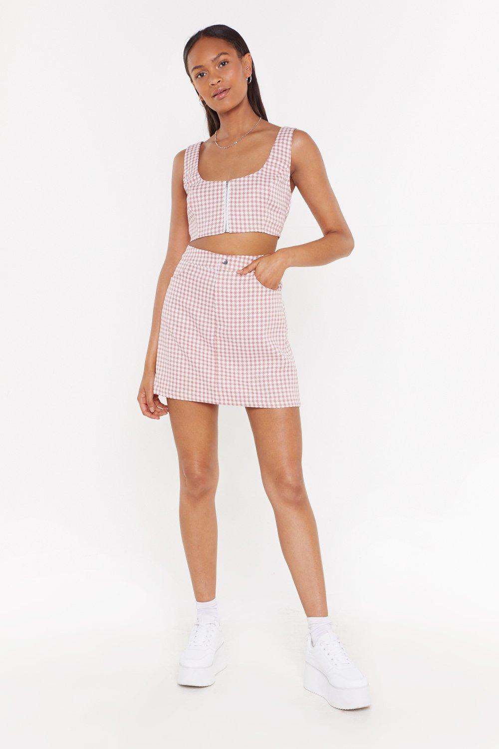 houndstooth mini dress
