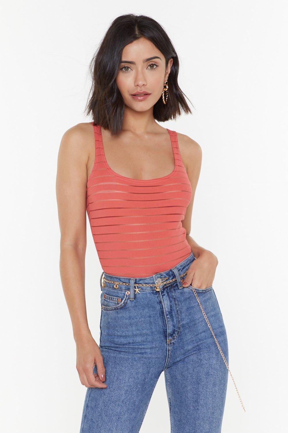 coral bodysuit