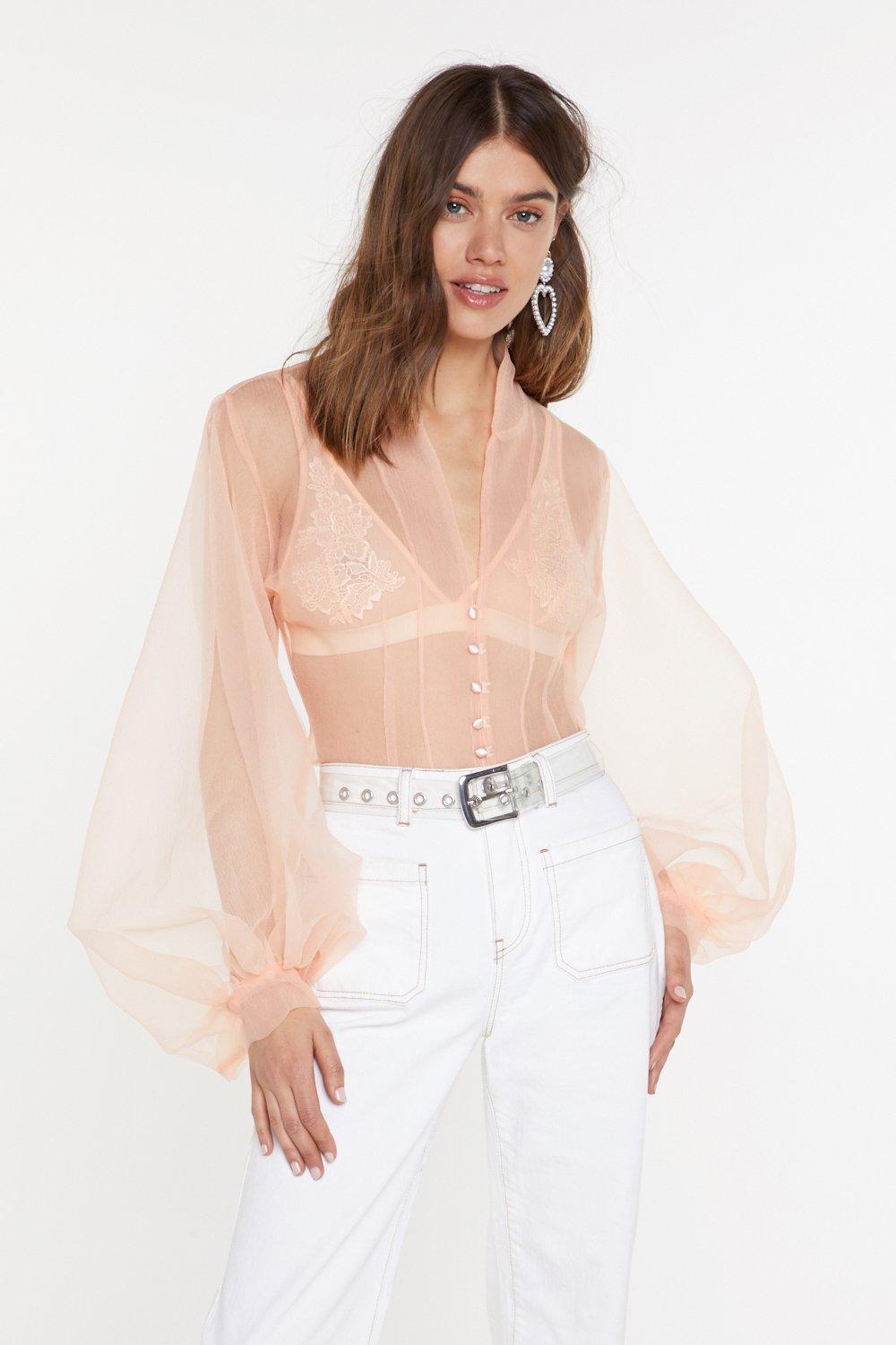 nasty gal sheer top