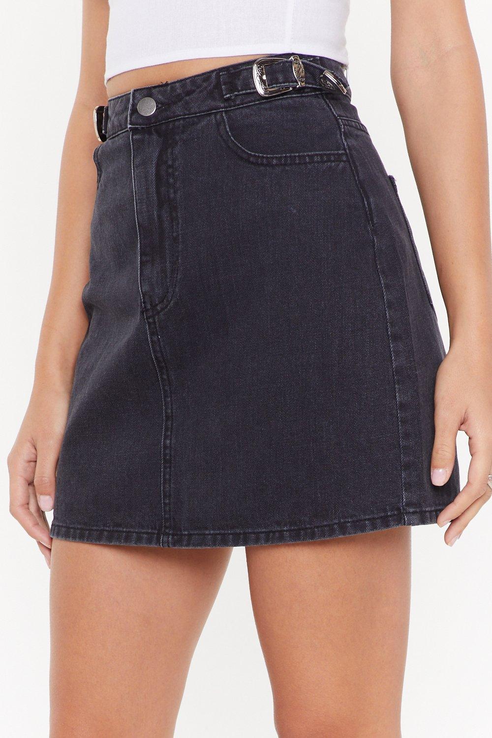 denim skirt with stars