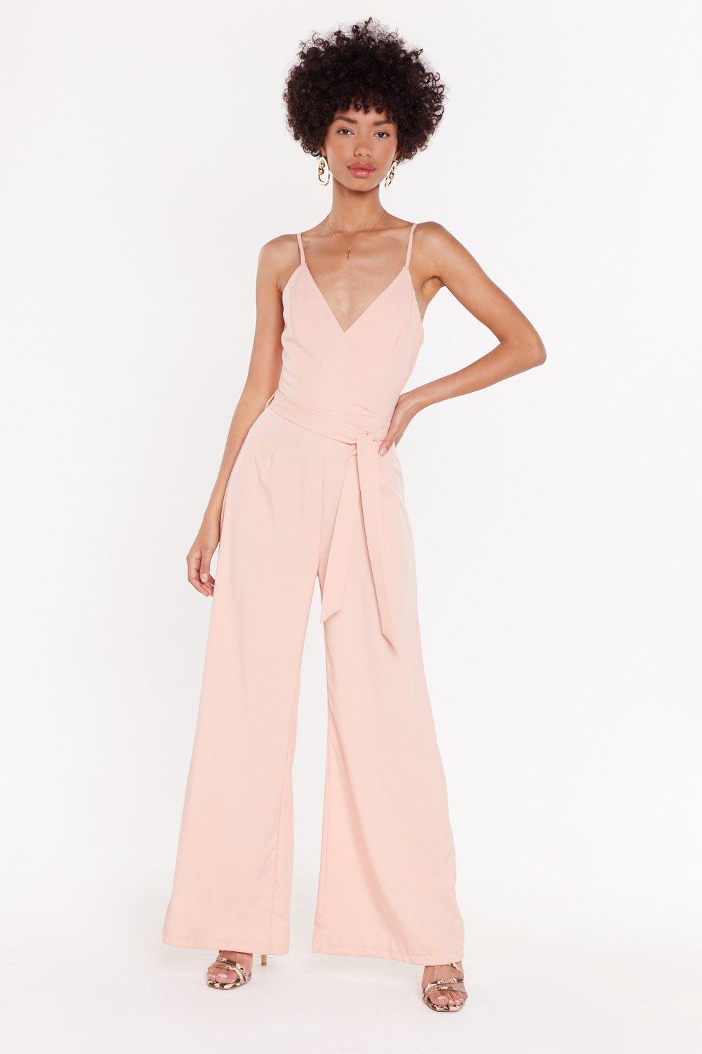 peach jumpsuit