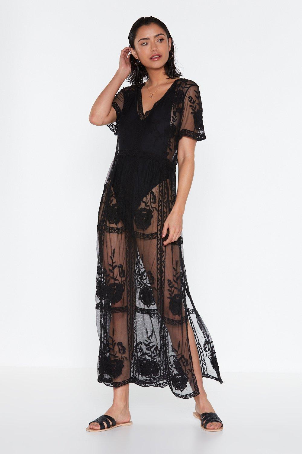 lace maxi cover up