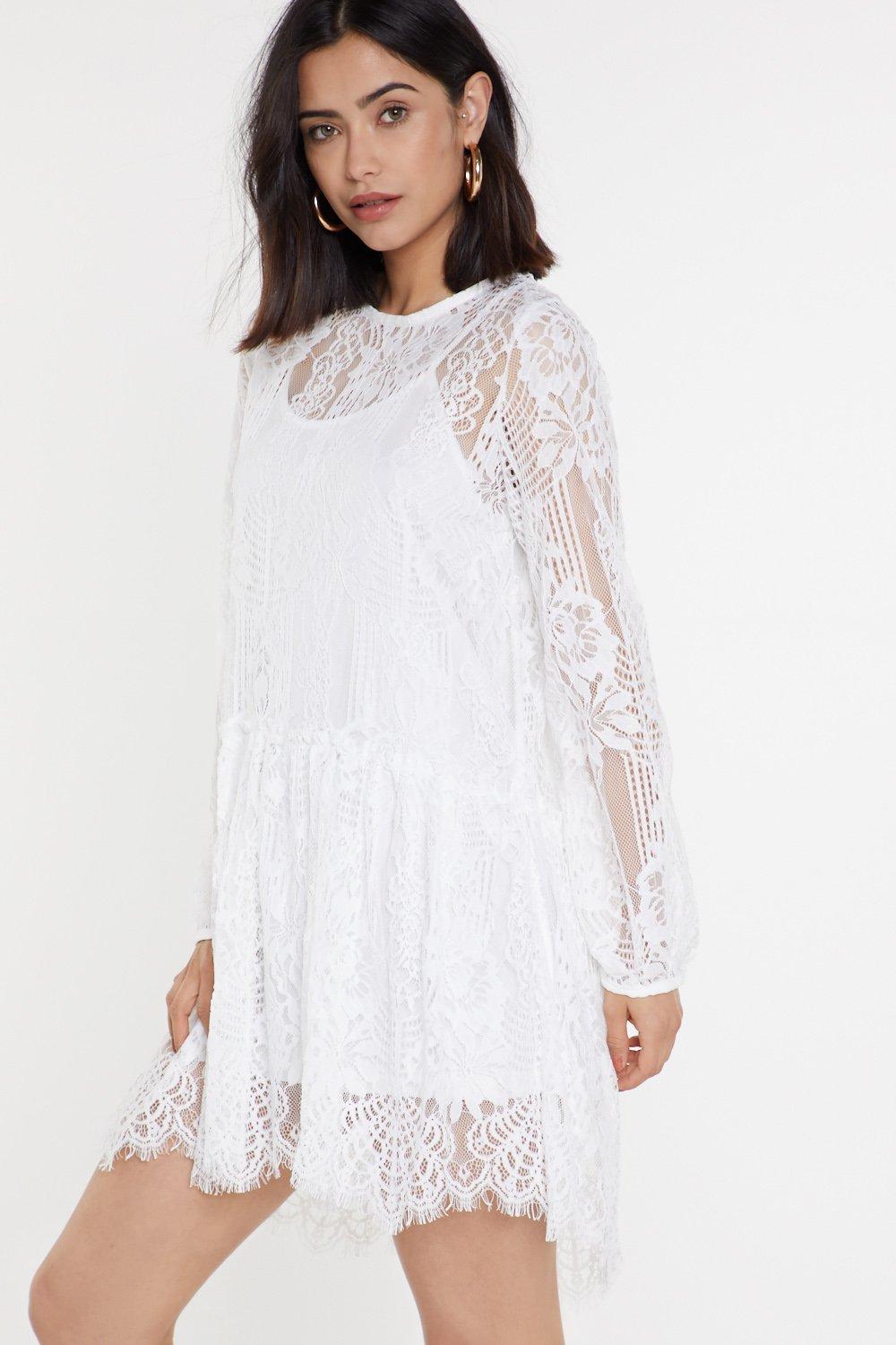 lace smock dress