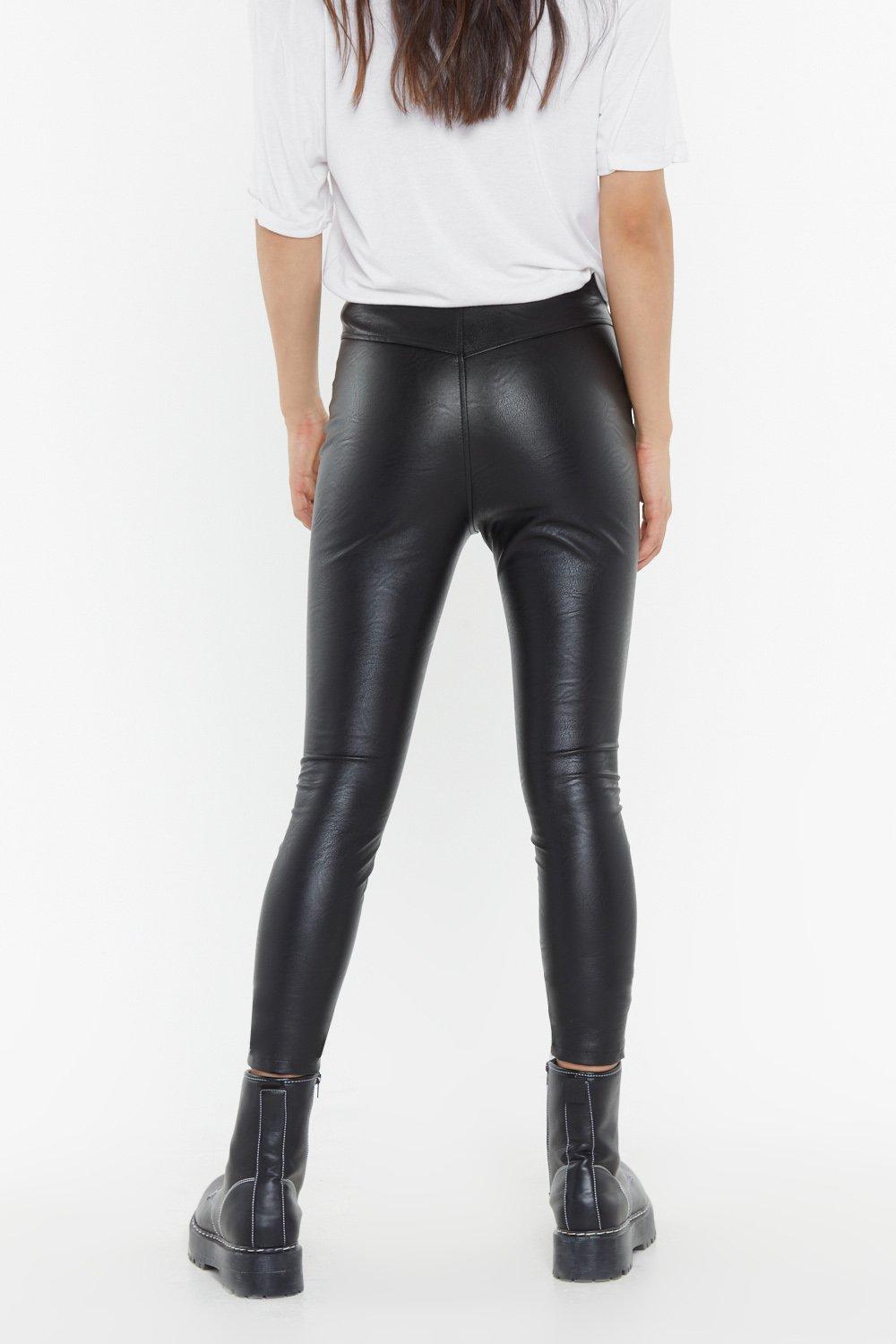 High Waisted Leather Leggings  Outfits with leggings, Leather leggings, High  waisted leather leggings