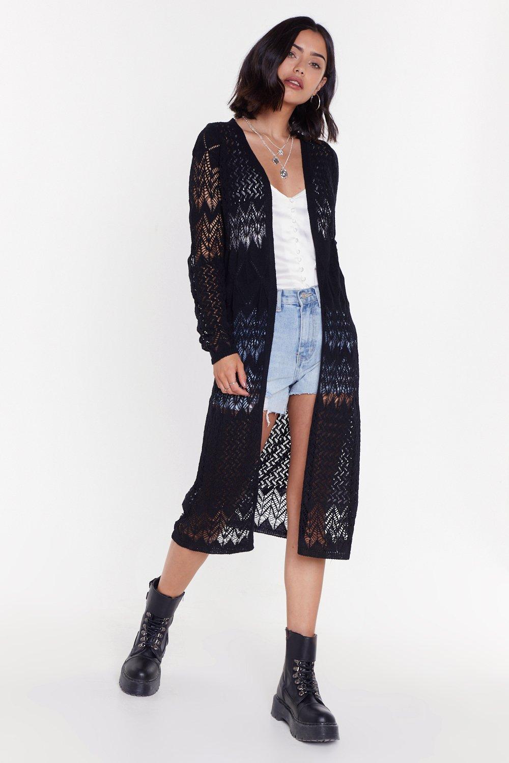 nasty gal black cardigan