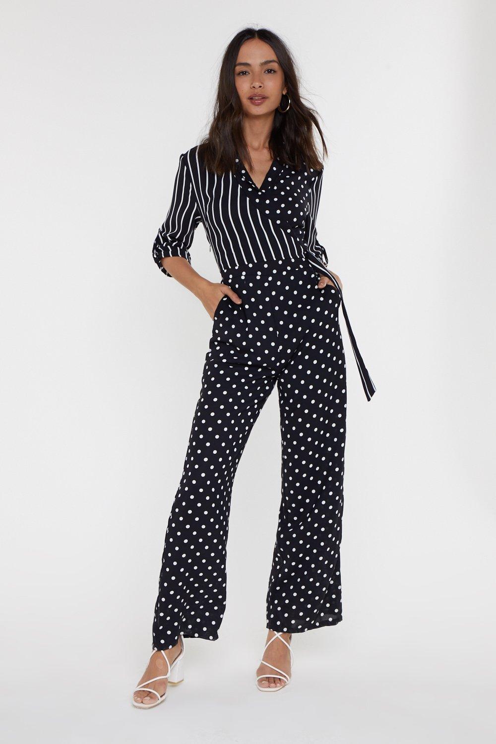 stripes and polka dots outfit