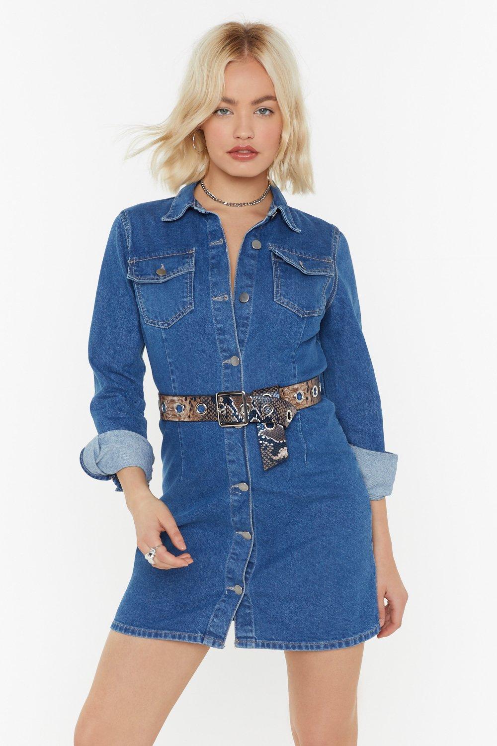 nasty gal denim dress