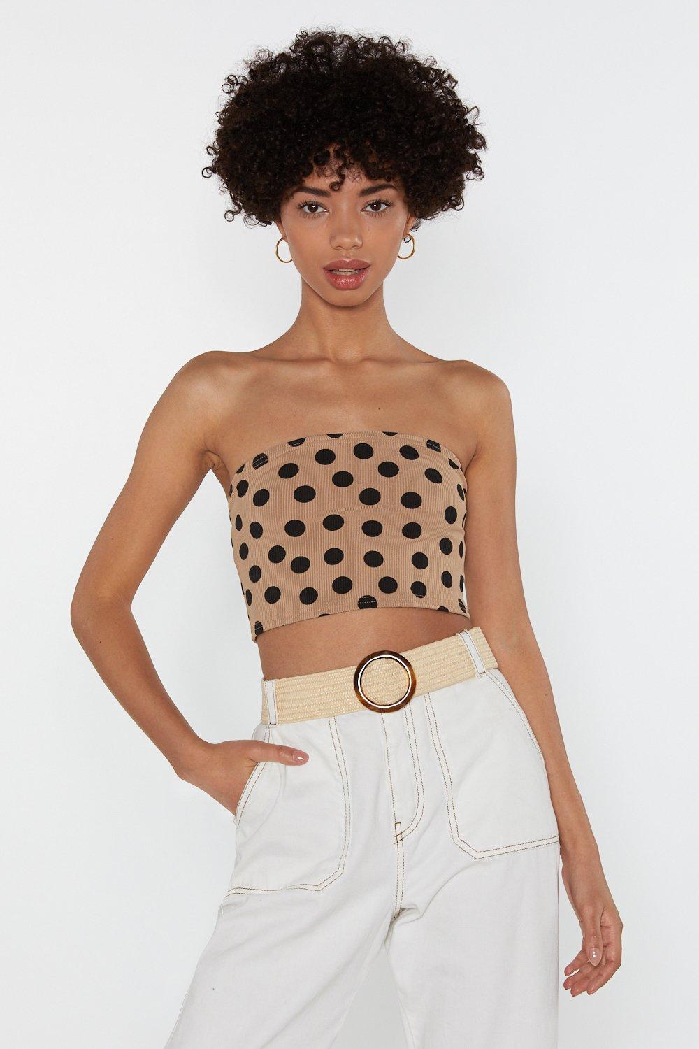 nasty gal polka dot top