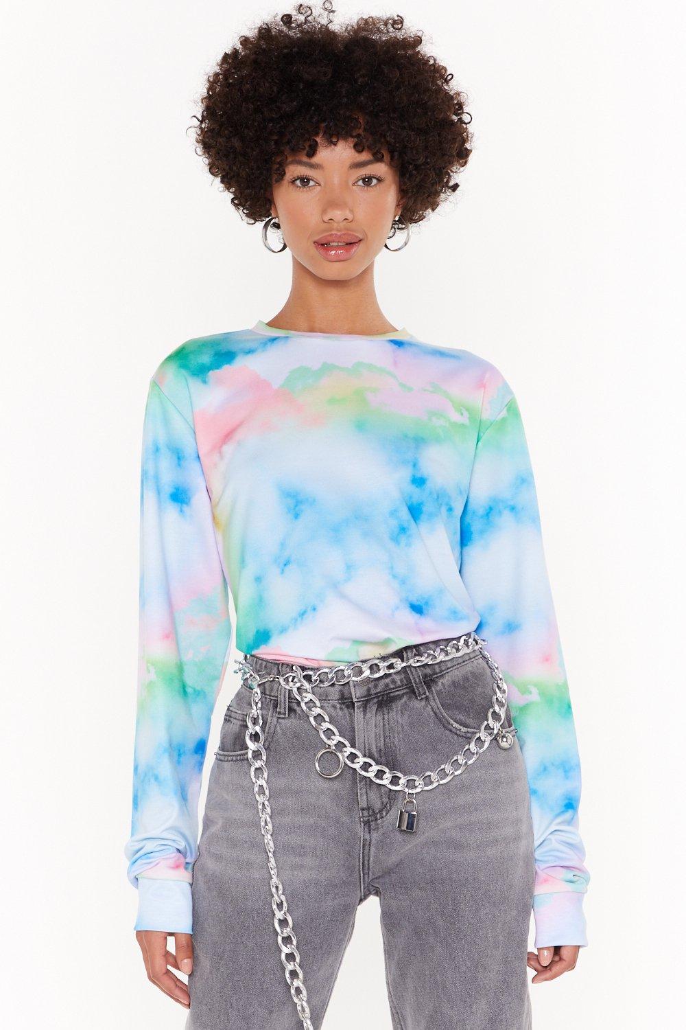 nasty gal tie dye sweatshirt