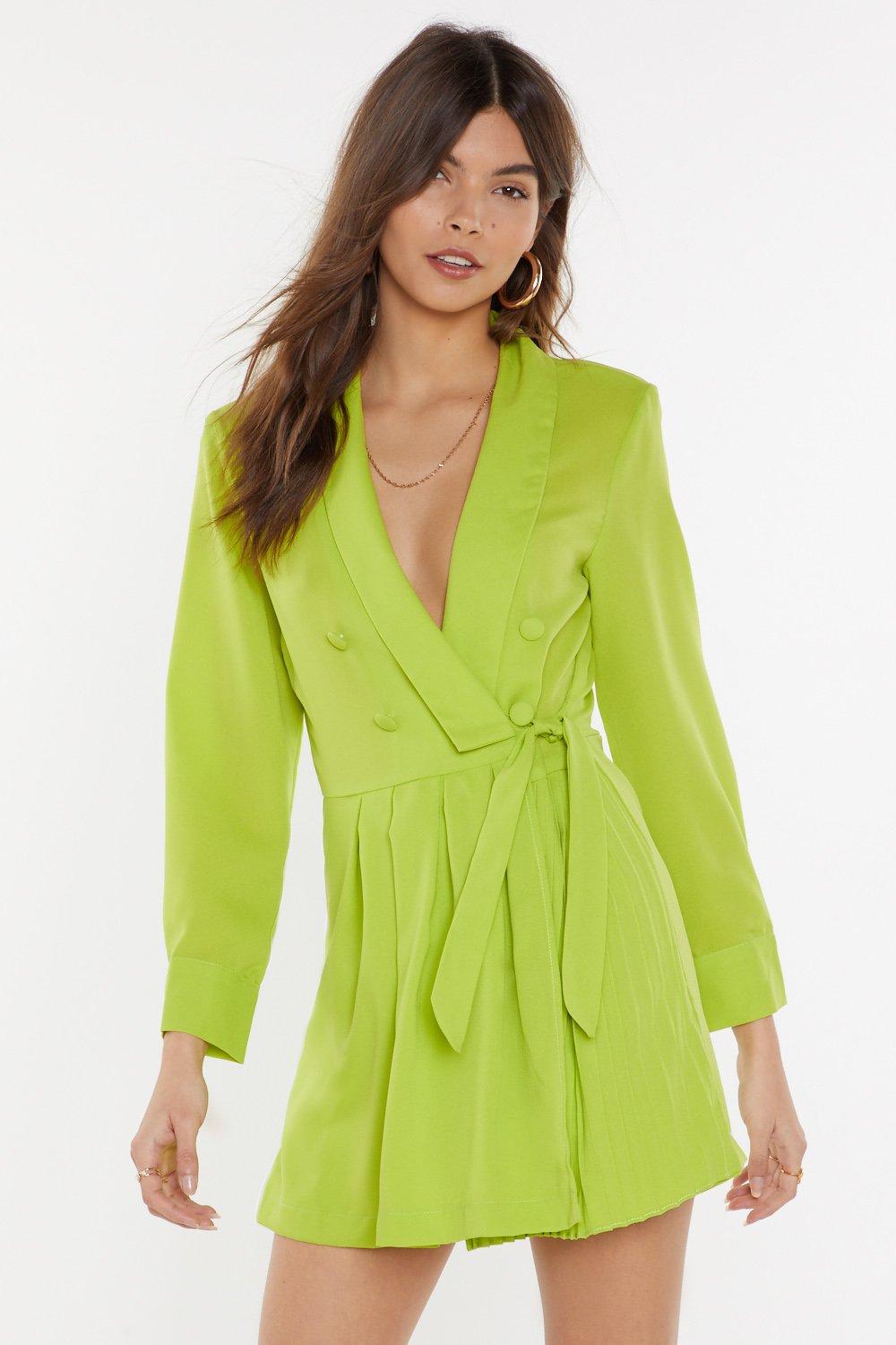 lime green playsuit