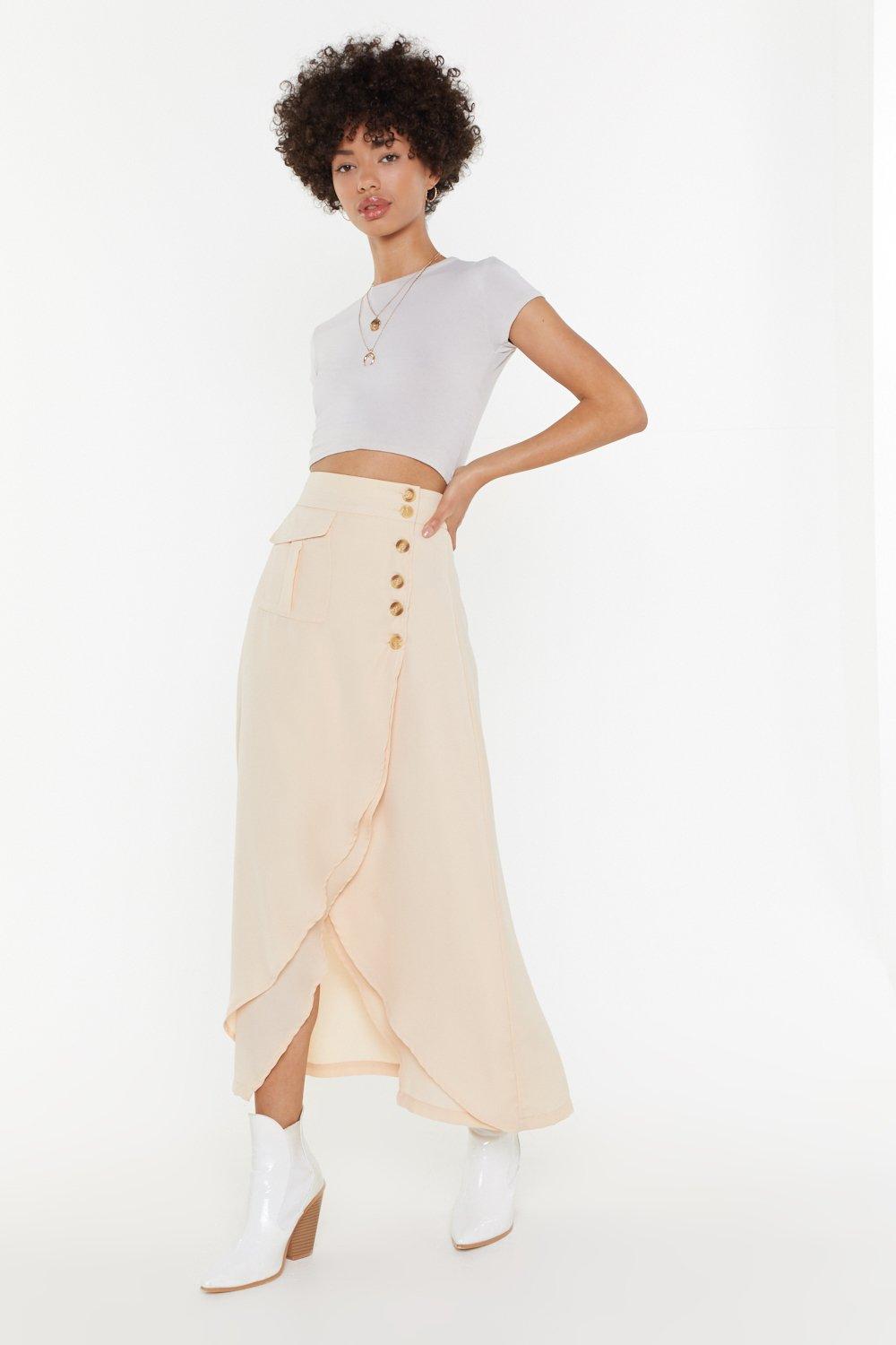 midi skirt with split