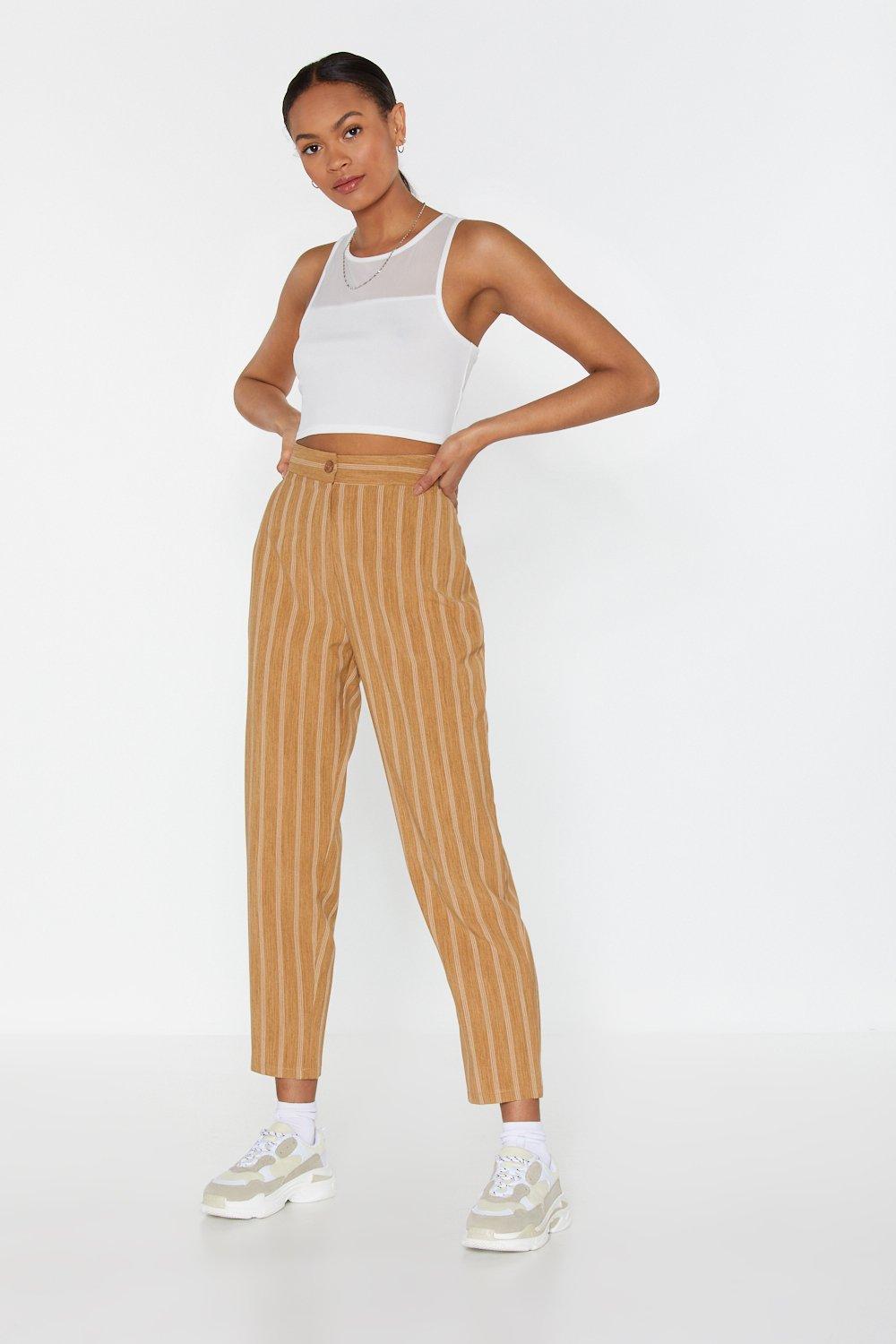 straight striped pants