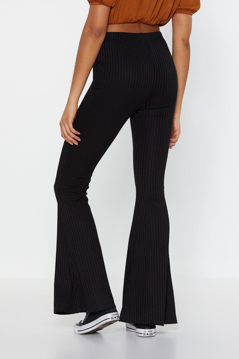 black flare out pants