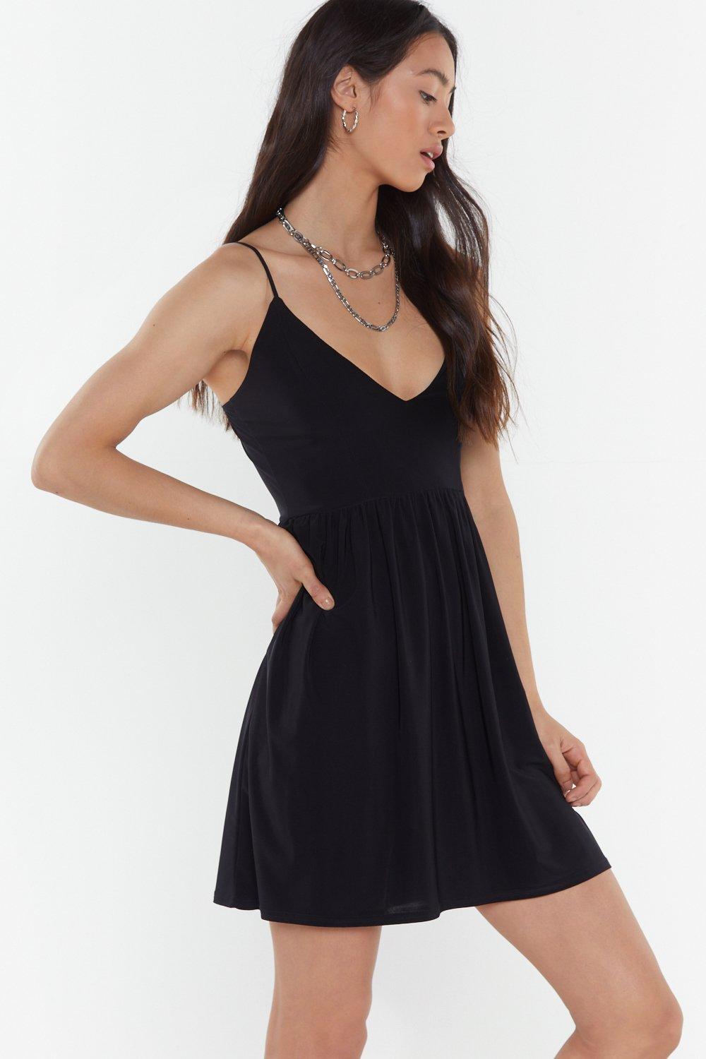strappy black dress