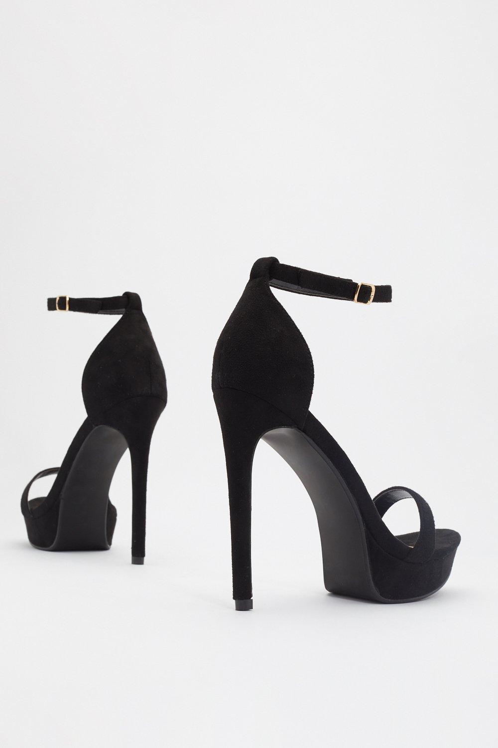 black tall heels