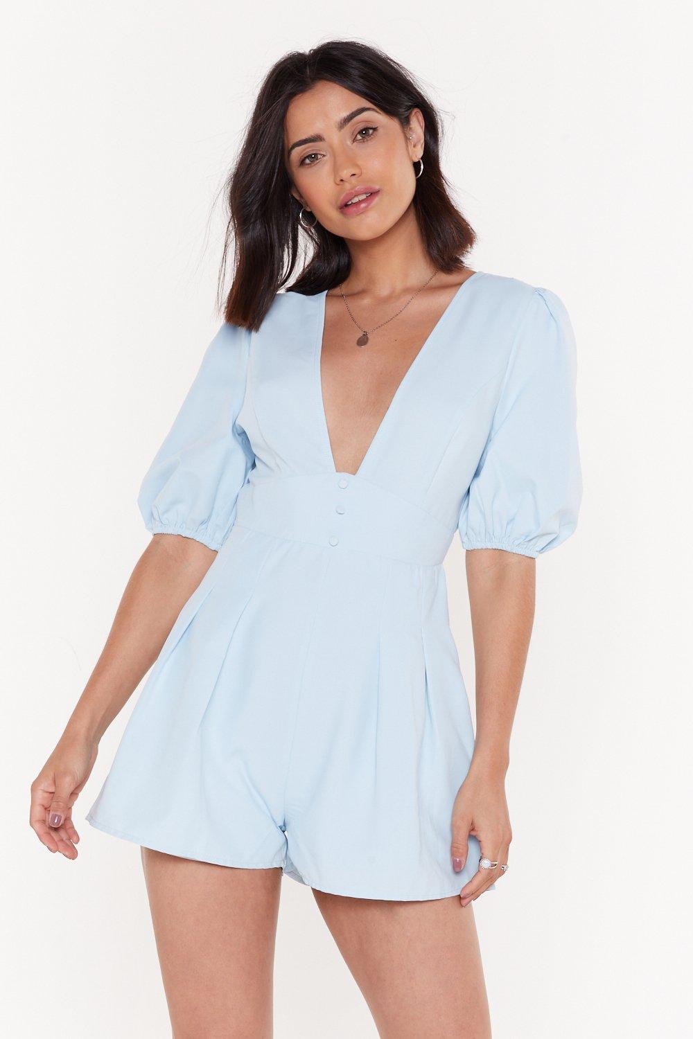 baby blue romper