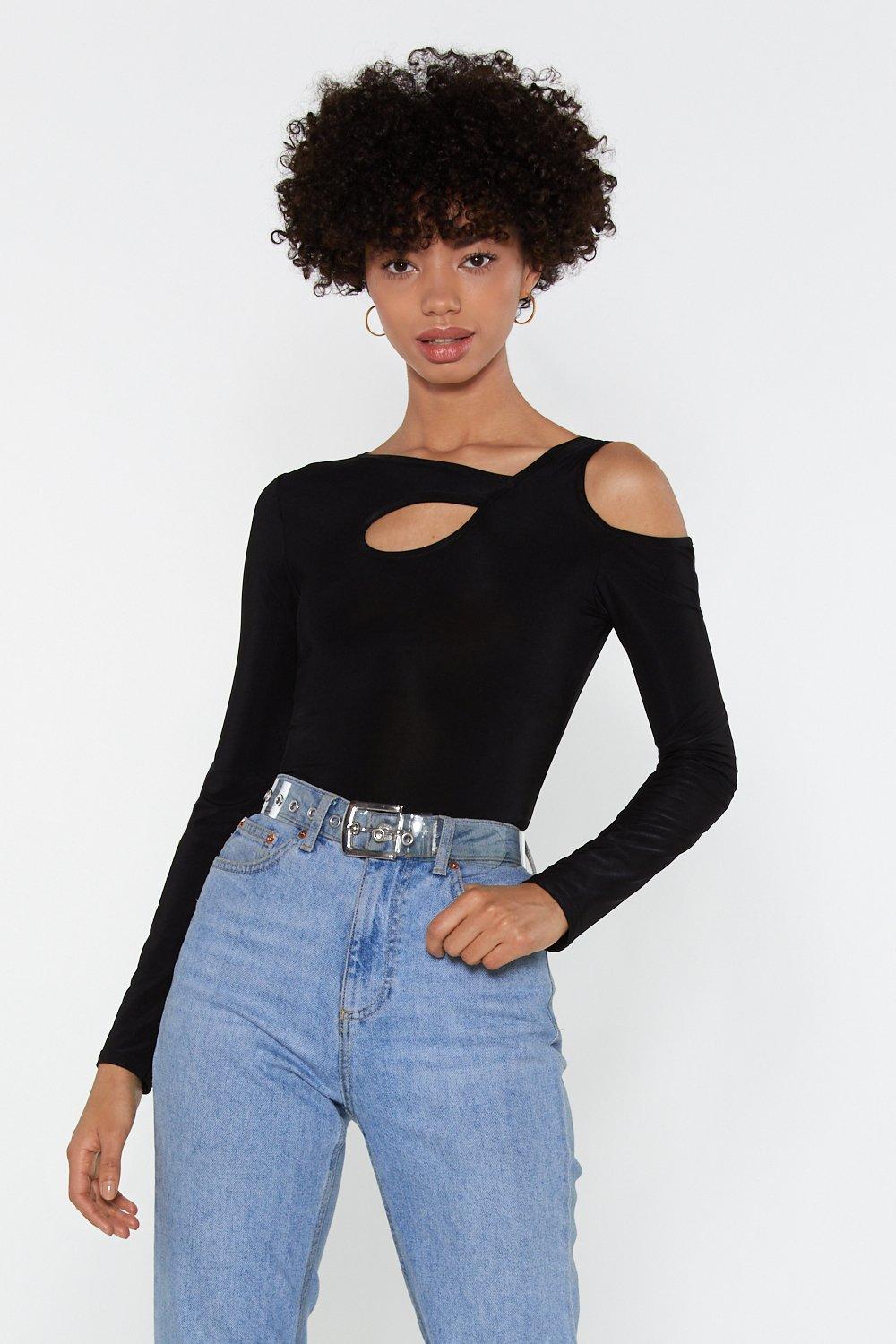 cut out one shoulder top