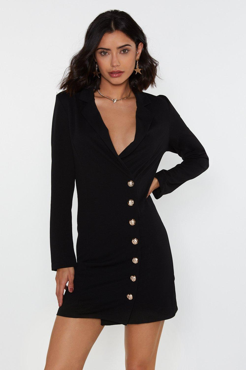 blazer button dress